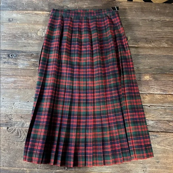 The Scotch House vintage tartan plaid kilt long maxi skirt EVC small - Picture 4 of 10